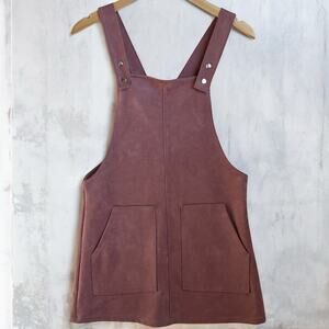 Y2K Forever 21 Womens Overall Mini Skirt Dress Bibs Small Preppy Jumper
